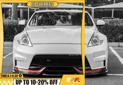 For Nissan 2015+ 370Z Z34 Fit NSMO Bumper Front Lip FRP Unpainted Bodykits