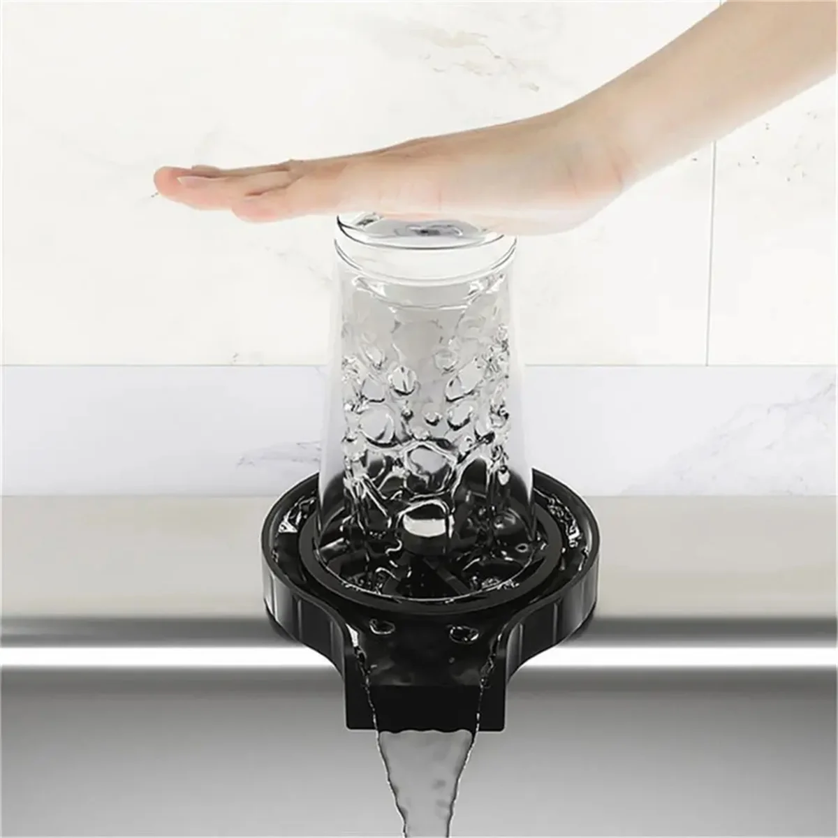 High Pressure Cup Washer Faucet Glass Rinser Automatic Glass Cup Washer Bar Beer Cup Cleaner Kitchen Sink Accessories