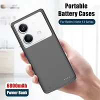 10000mAh External Battery Cases Portable Charger Power Bank Cover Case For Xiaomi Redmi Note 13 Pro Note 13 Pro+ Note13 5G