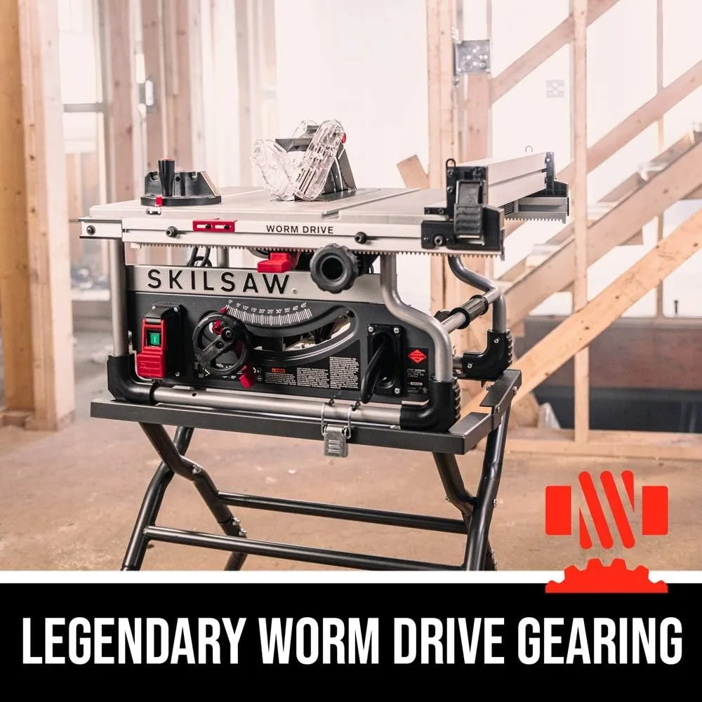 8-1/4 Inch Portable Worm Drive Table Saw All-metal Construction Delivers Legendary Durability Easy To Move Around Jobsite