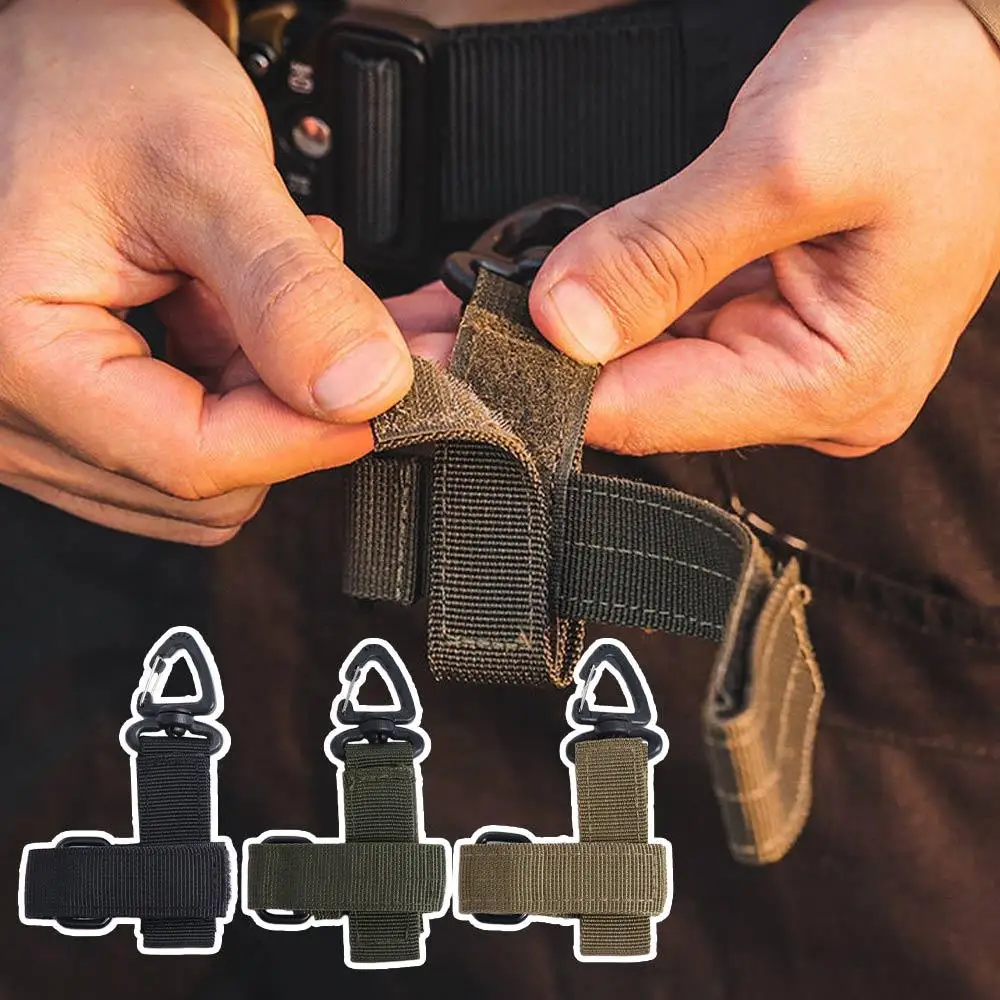 Triangle Quick Release Gloves Hook Rotatable-hanging Head Adjustable Backpack Key Hook Protect Sturdy Webbing Gloves Hook