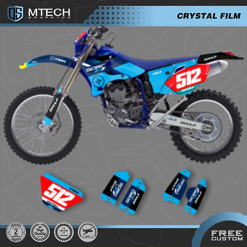 

DSMTECH For YAMAHA WRF250 WRF450 2003 2004 2005 2006 Motorcycle Graphics Decals Stickers Kits for WRF 250 450 2003-06 008