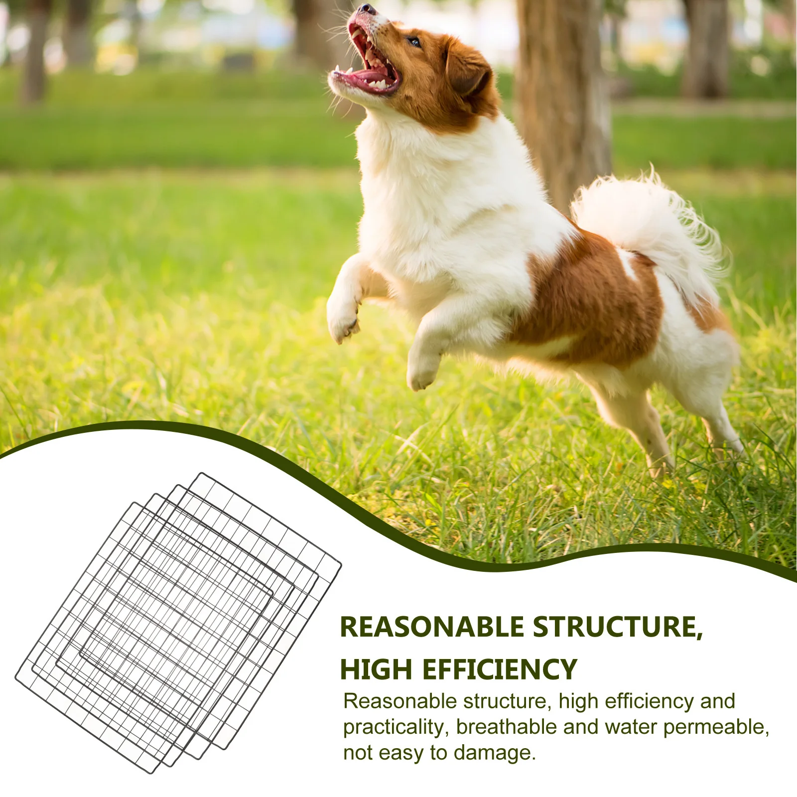 4 Stuks Huisdier Hek Ijzer Mesh Lakens Diy Monteren Panelen Voor Honden Katten Konijnen Metaaldraad Oefening Pen Opvouwbare Duurzaam Kooi box