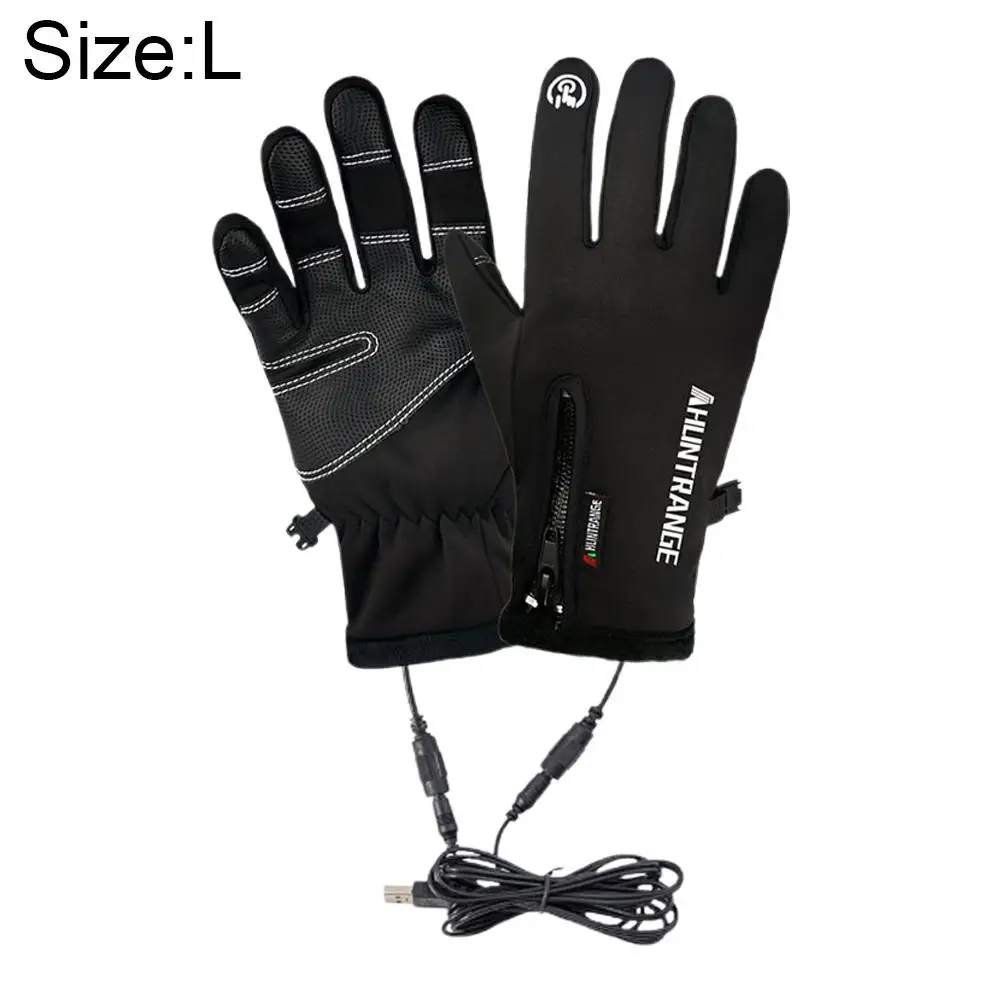 USB Motorrad Beheizte Handschuhe Elektrische Thermische Wärme Wiederaufladbare Winter Touch Warm Bildschirm Beheizte Handschuhe Handschuhe Wasserdicht K1W0