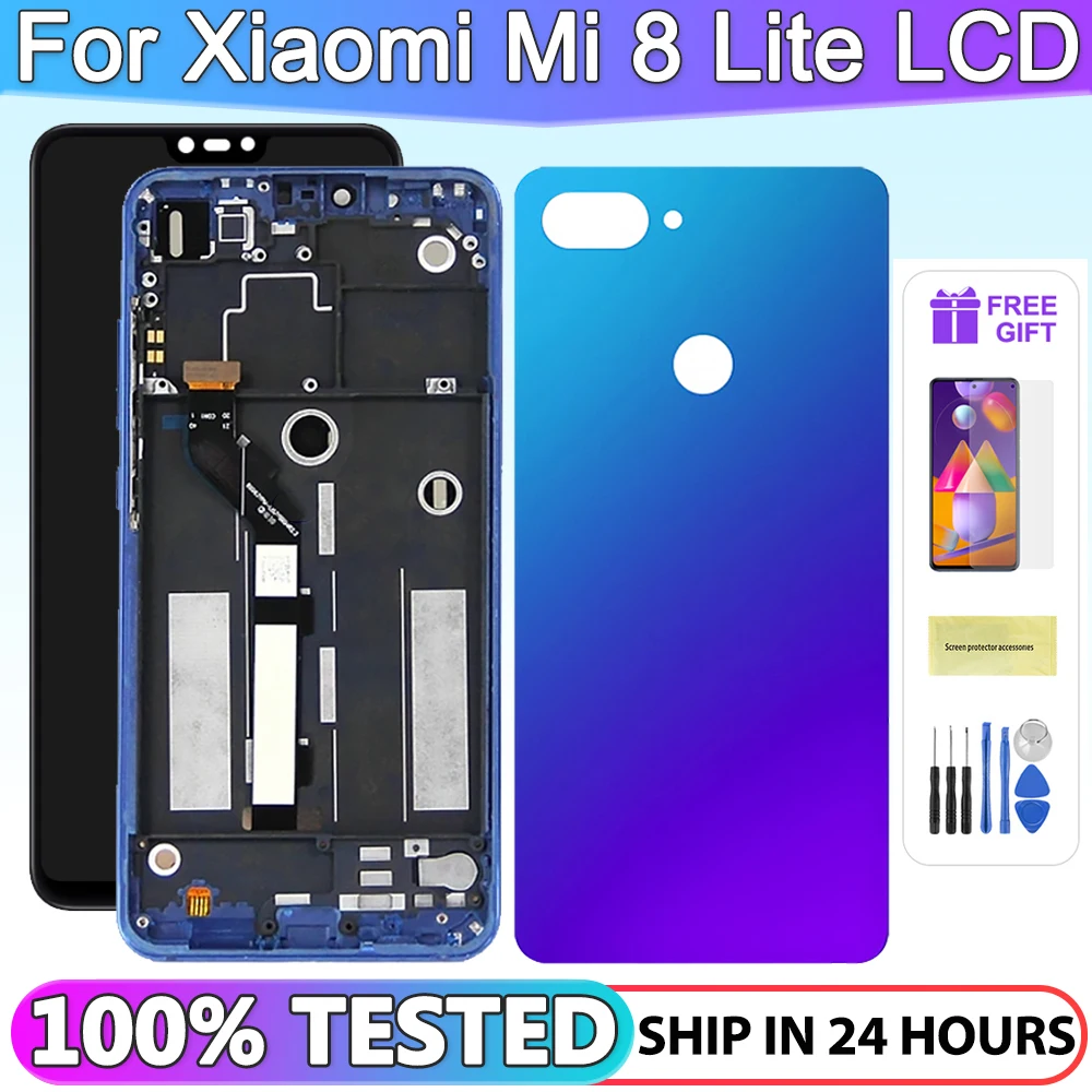 AAA Quality 6.26\'\' Display Replacement for Xiaomi Mi 8 Lite mi8 lite Global LCD Touch Screen Digitizer Assembly For mi8 lite LCD