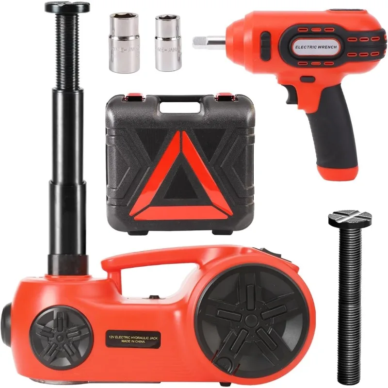 

Floor Jack Hydraulic with Power Impact Wrench and Tire Inflator Pump,Car Lift for Sed