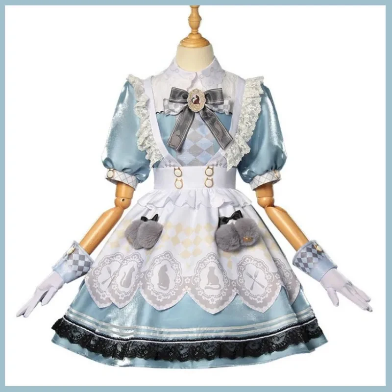 5;e,8\v,5/XQGame Infinity Nikki Cosplay Costume Tea Party Blue Kawaii Princess Dress Lolita Skirt Woman Cute Carnival f,5'h\8/m' view 5