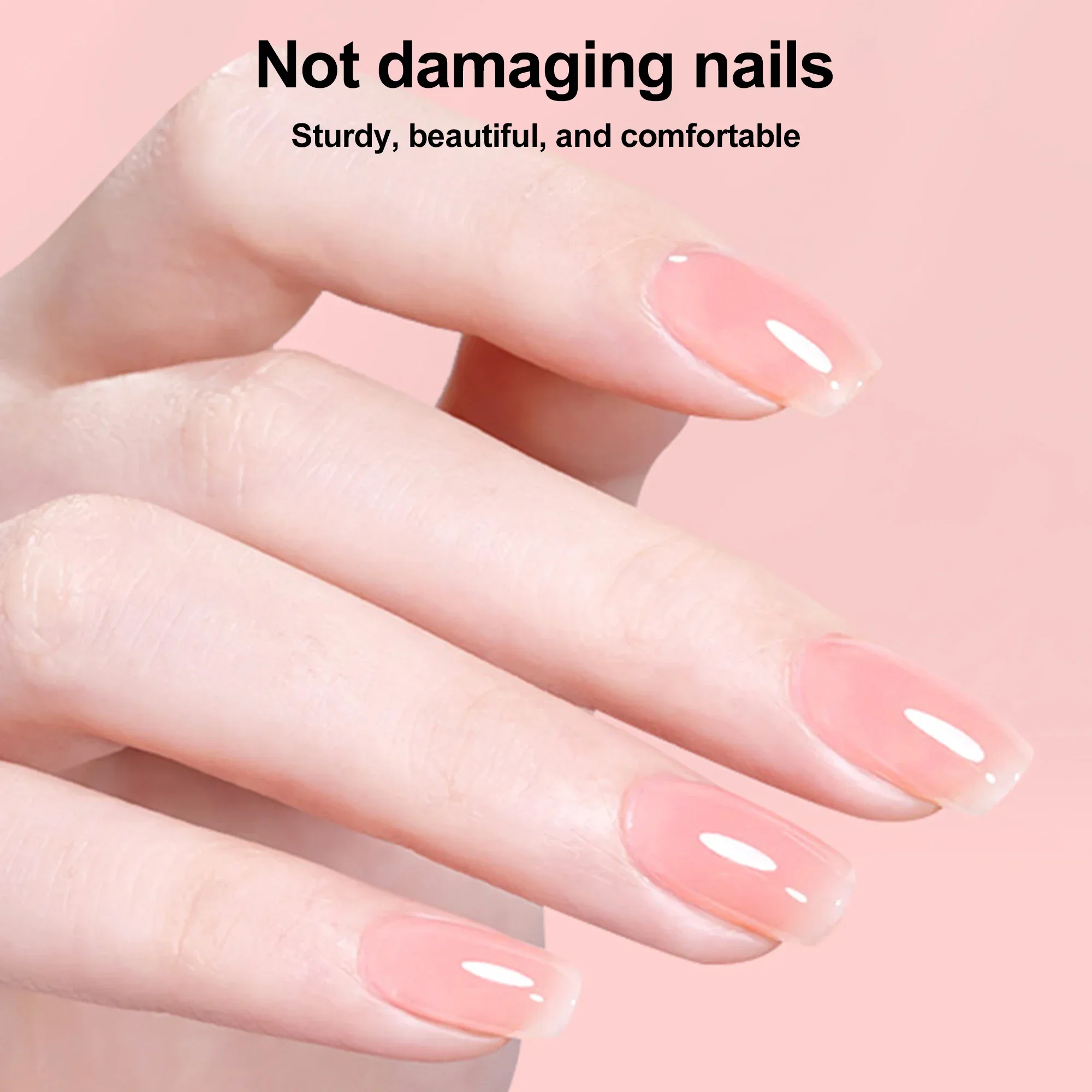 Professionele nagelgelset - Foundation voor afwerking: basis, bouwer, anti-overstroming, kleur en matte toplaag