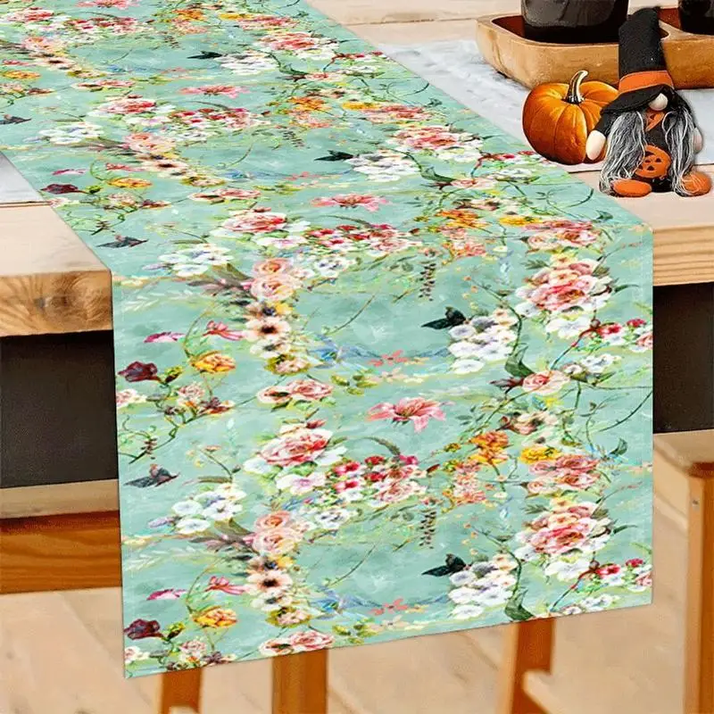 Caminho de mesa com cena de rua de Paris e torre Eiffel, caminho de mesa decorativo para mesa de jantar, caminho de mesa artístico, roupas femininas