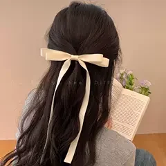 White Bow Hair Clip for Women - Cute and Elegant, Perfect for Half-Up Hairstyles, Adds a Touch of Sophistication to Your Look.