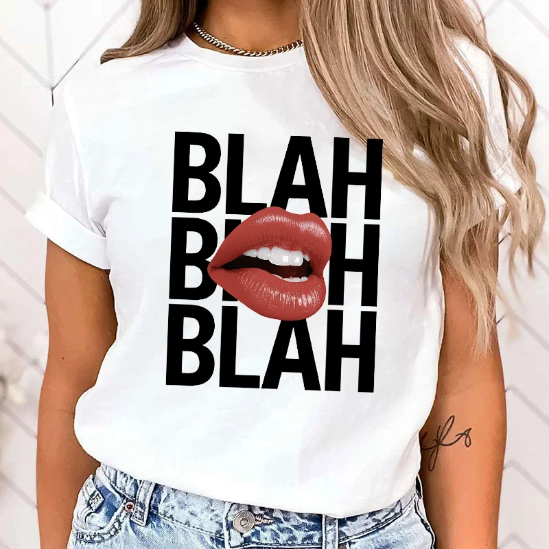 Lips Printing T Shirt Unisex Cool Summer Casual T Shirt