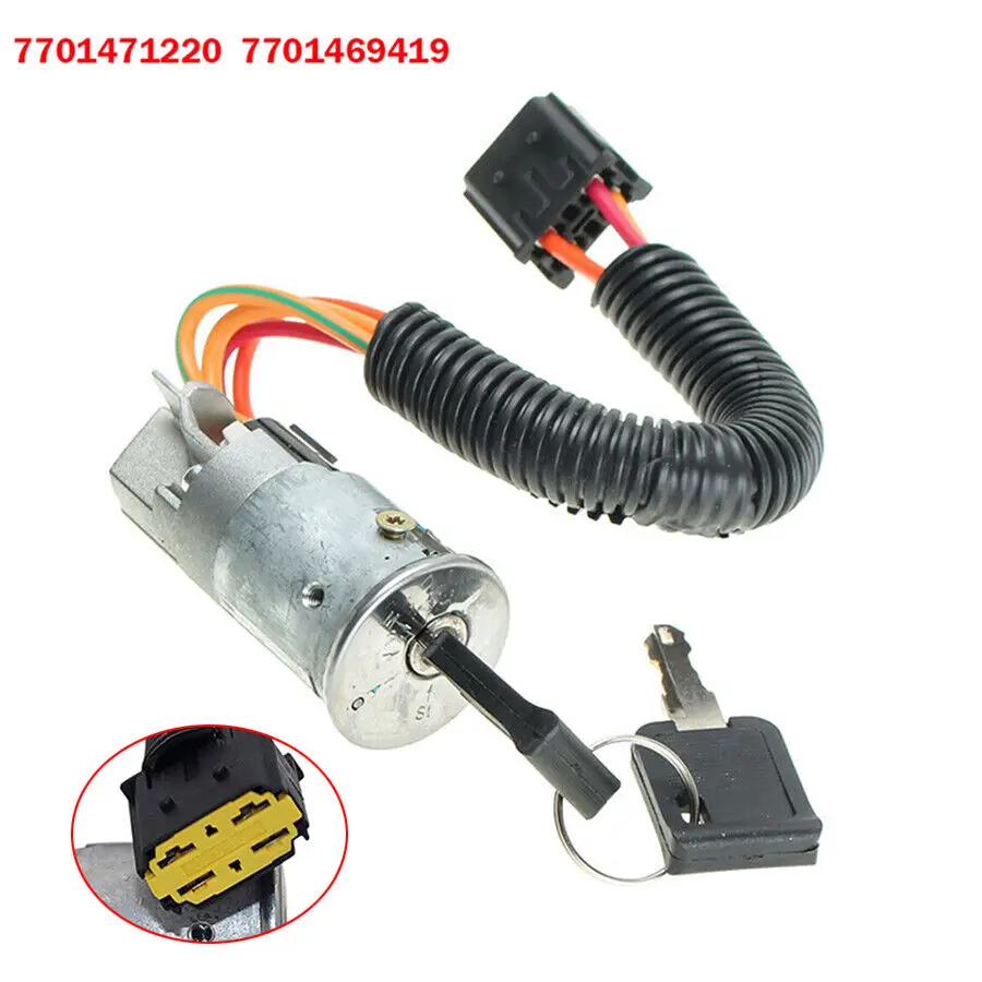 

Ignition Lock Switch With 2 Keys 7701469419 7701471220 7701471098 For Renault Clio 1998-2005 Megane Scenic 1996-2003