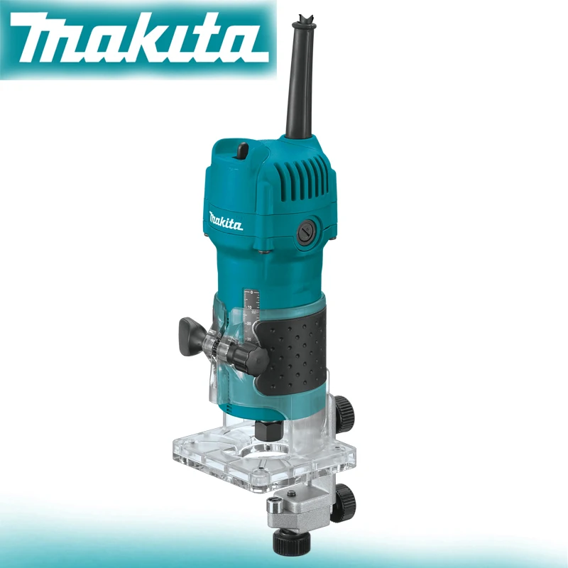 

Makita 3709 1/4" Fixed Base Woodworking Laminate Trimmer Speed Regulating Furniture Engraving Slotting Milling Cutter Machine