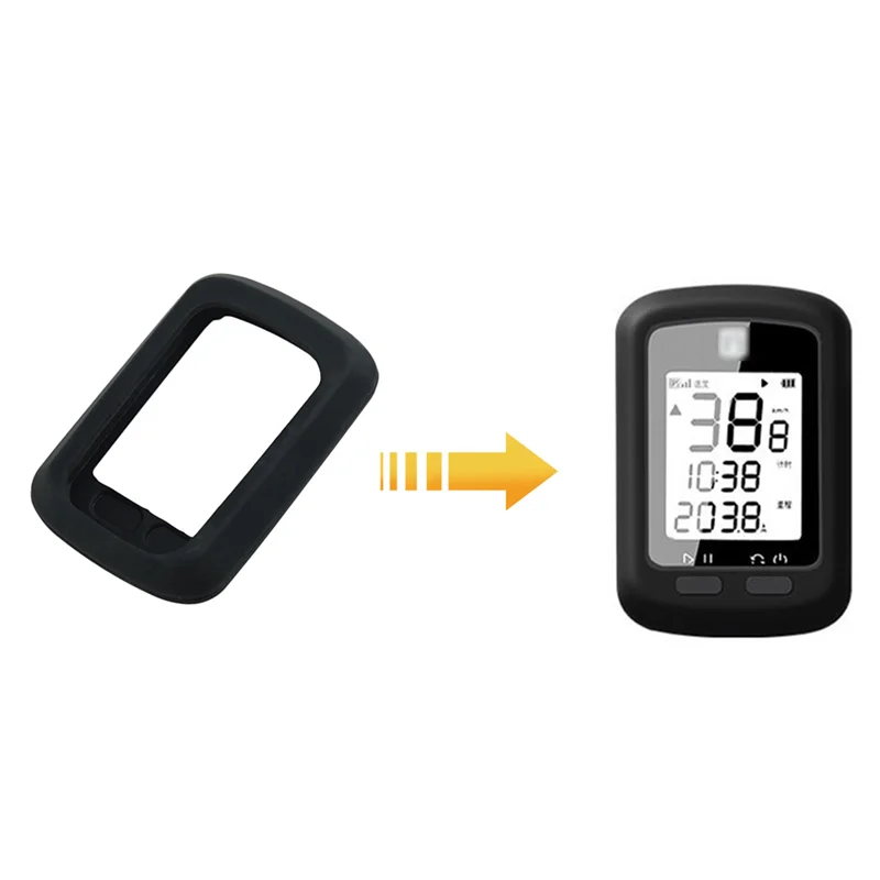 Dropship-2X Bicycle Computer Protective Cover Silicone Case For XOSS G + GPS Speedometer Code Waterproof Stopwatch Sleeve-Black