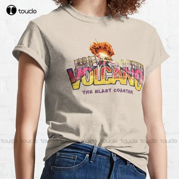 New Volcano The Blast Coaster Design Classic T-Shirt Cotton Tee Shirt Cooling Shirts For Men Custom Aldult Teen Unisex Tee Shirt