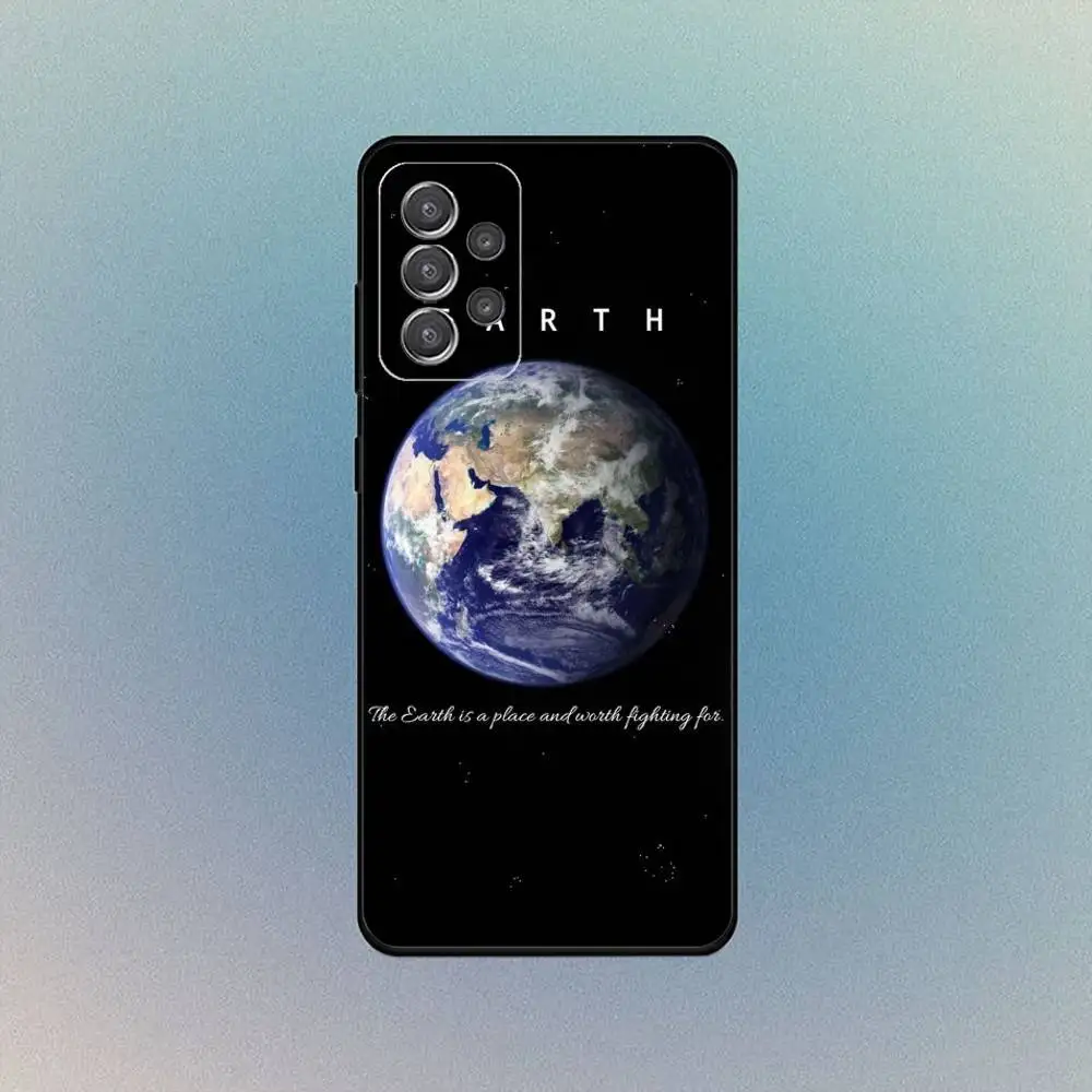 Etui na telefon z motywem ośmiu planet dla Samsunga S25, S24, S21, S22, S23, S30, Ultra, S20, Plus, Fe, Lite, Note, 10, 9, 5G, czarne etui