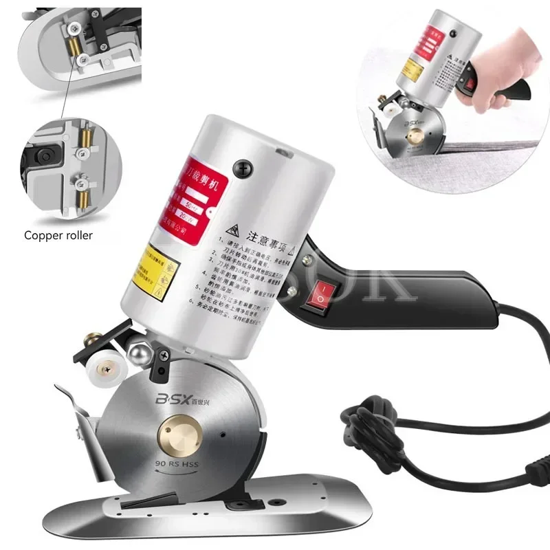Kleding Elektrische Schaar Doek Cutter Stof Snijmachine Stof Ronde Mes Snijmachine, Elektrische Hand PushScissors200W