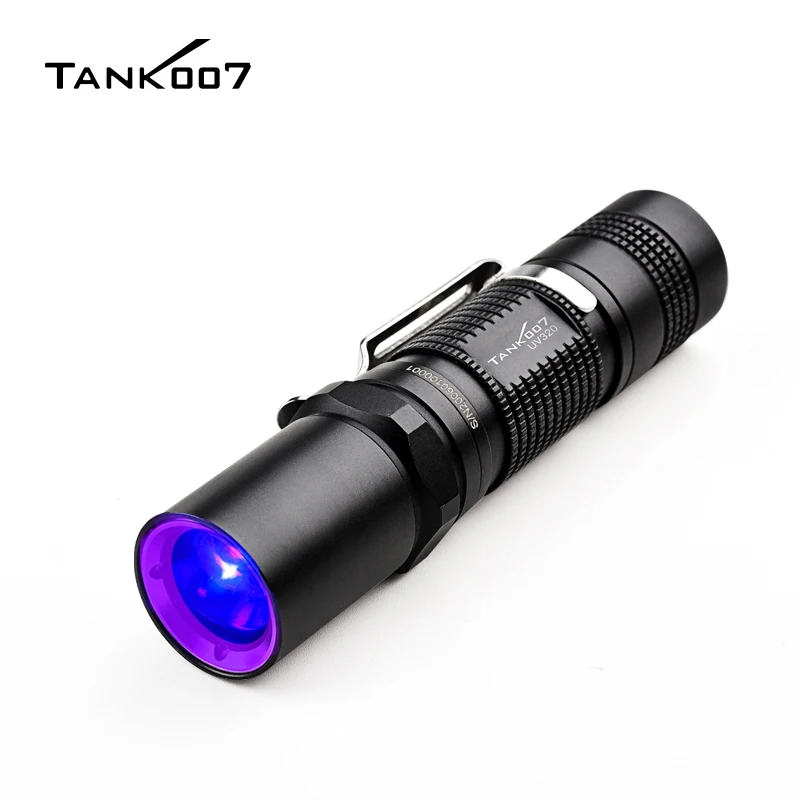 

2025 TANK007 Fluorescent Uv Flash Light Linternas Led 365nm BlackLight Flashlight Pet Pee Urine Stain Detect Ultraviolet Torch