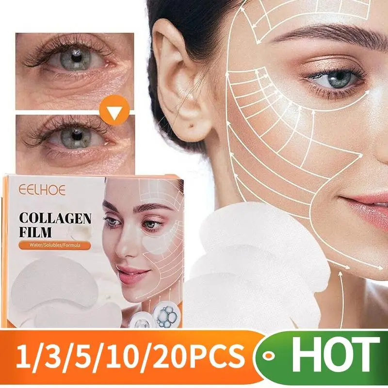 

Collagen Soluble Patches Film Fade Dark Circles Nourishing Moisturizing Lift Firming Skin Eyes Care Patches 1/3/5/10/20 Boxes