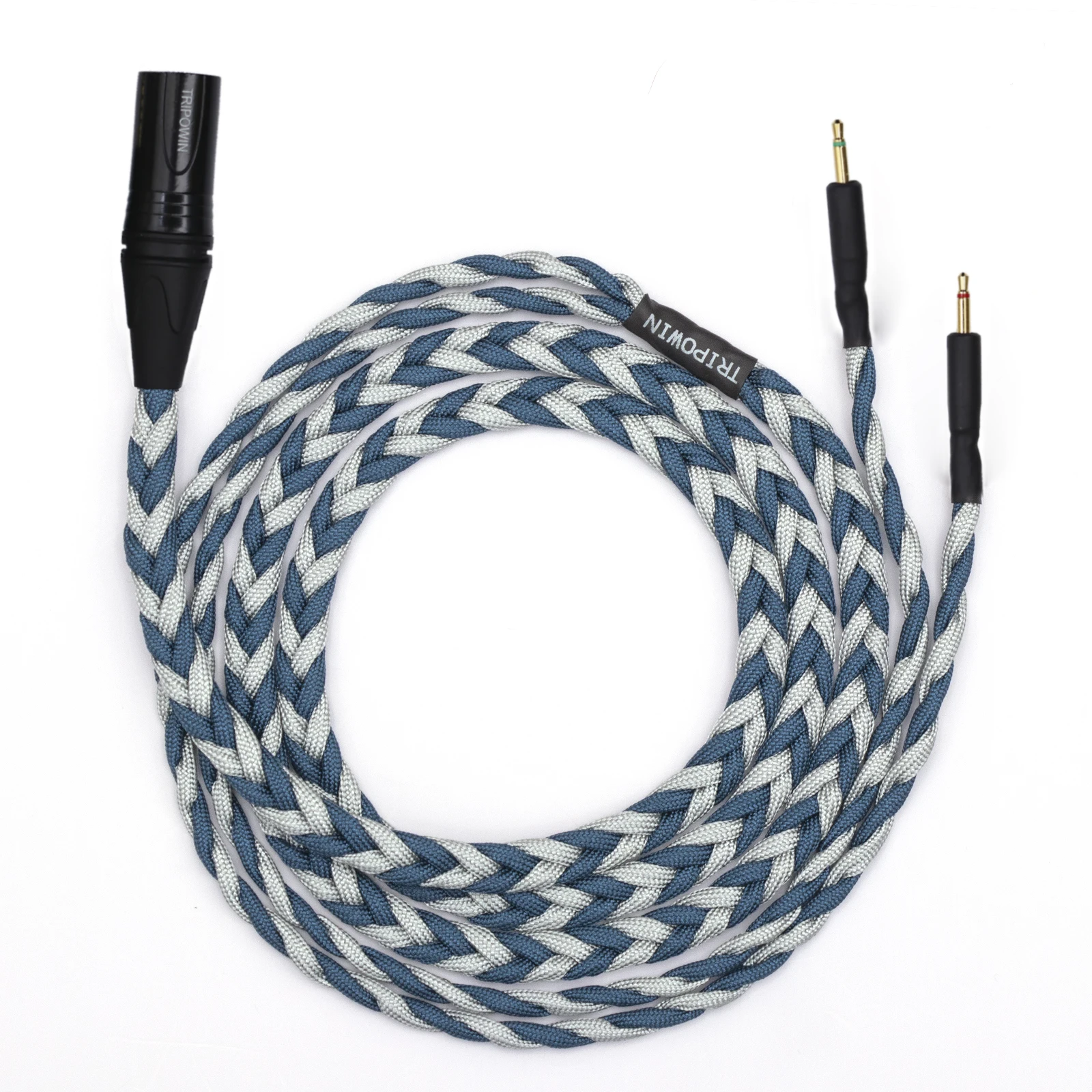 Tripowin GranVia 26AWG 36 strengen x 4-aderige handgemaakte hoofdtelefoon 2,5 mm vervangende kabel met drie kleuren