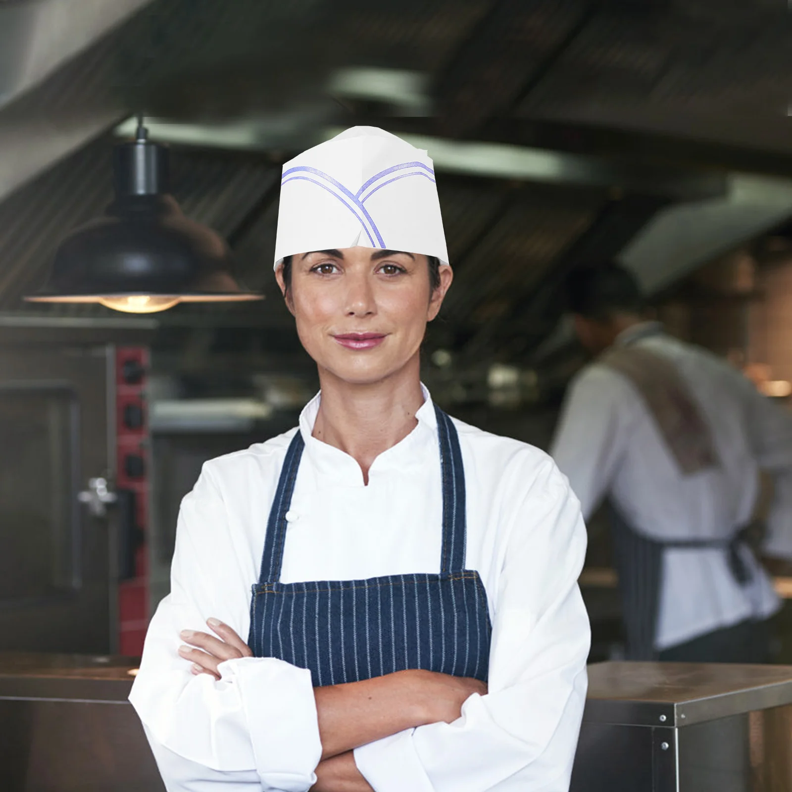 40 Uds. Gorro de Chef desechable, gorros de Sushi para gorra, cocina de papel, estilo Simple