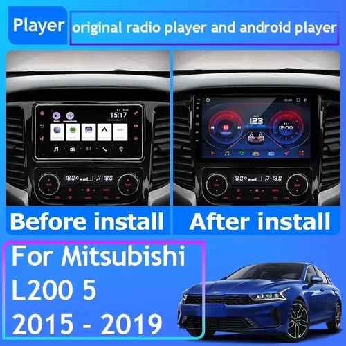 Imagen 2 del producto Radio de coche 8 núcleos Android para Mitsubishi Pajero Sport 3 L200 5 Triton 3 2015- 2019 Carplay navegación GPS reproductor estéreo automático 2din