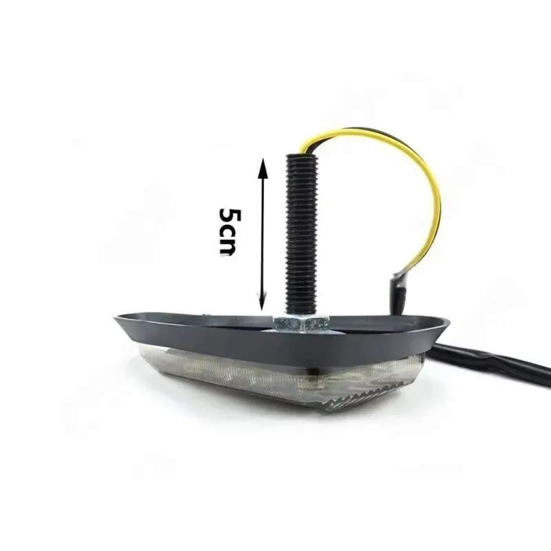 من أجل مصباح الانعطاف للدراجة النارية، مثلث مدمج، مصابيح مؤشر إشارة الانعطاف LED، كهرمان نهاري، تشغيل لي LED