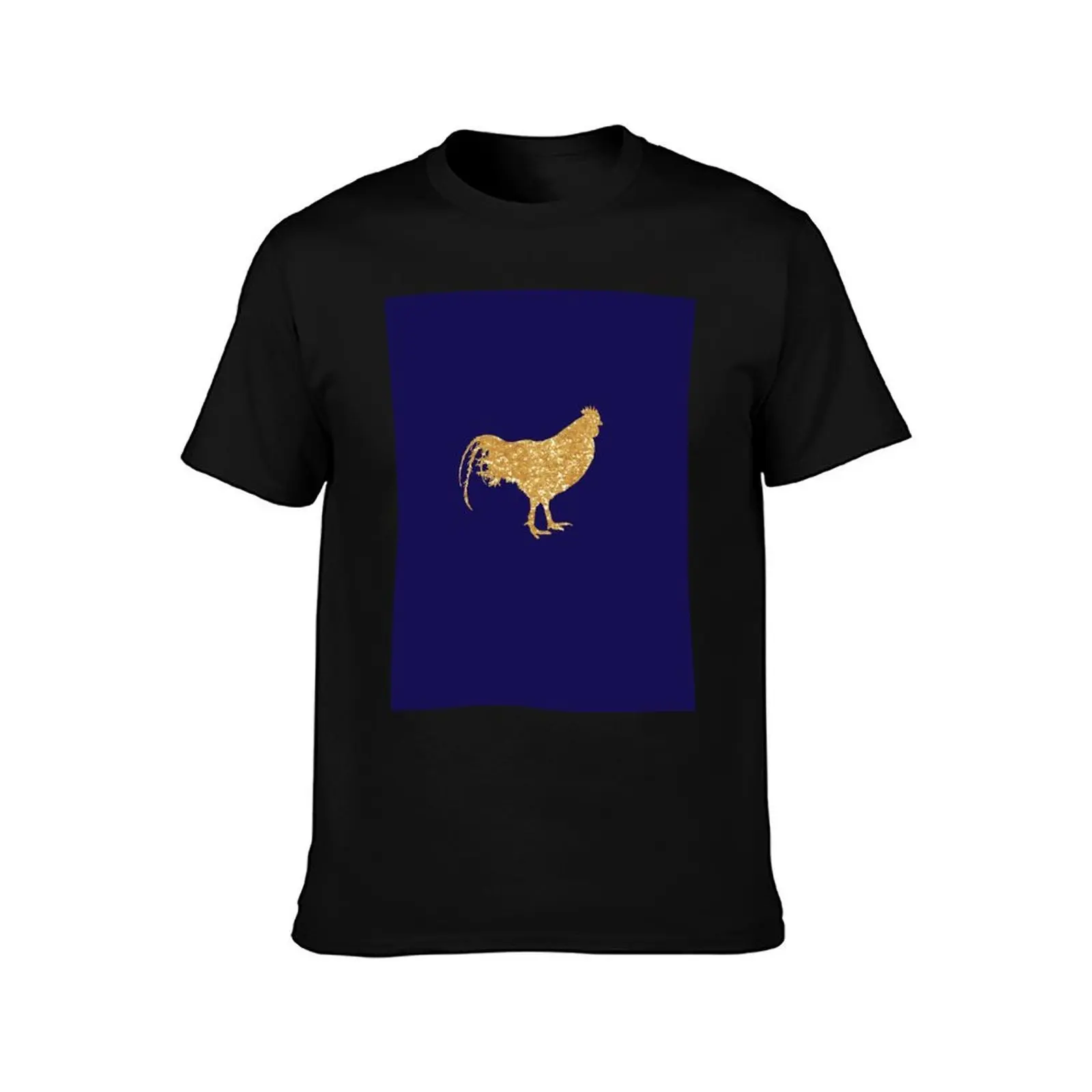 GLITTER CHICKEN - Light Gold Sparkly Feathered Bird T-Shirt custom t shirt street wear oversized Men's t shirts