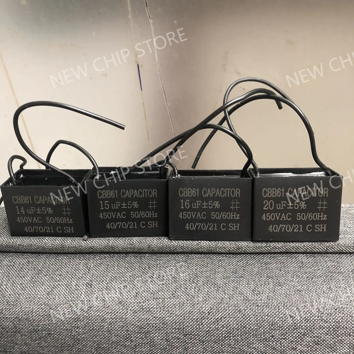 1pcs CBB61 20uf 16uf 15uf 14uf 0.8UF-20UF 450V 50/60Hz CBB61 Fan Kipas Capacitor Motor Capacitor Kipas Condenser Wire Type