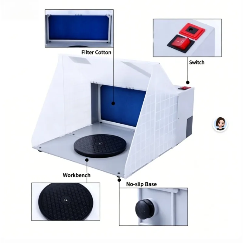 Model figure painting Model painting Coloring workbench Exhaust fan Exhaust fan Spray cabinet