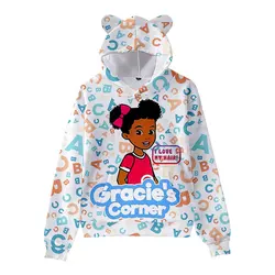 Gracies Corner Sweatshirt For Boy Girl Hoodies 2023 Kid Cartoon Print Casual Hooded Top Children Clothes