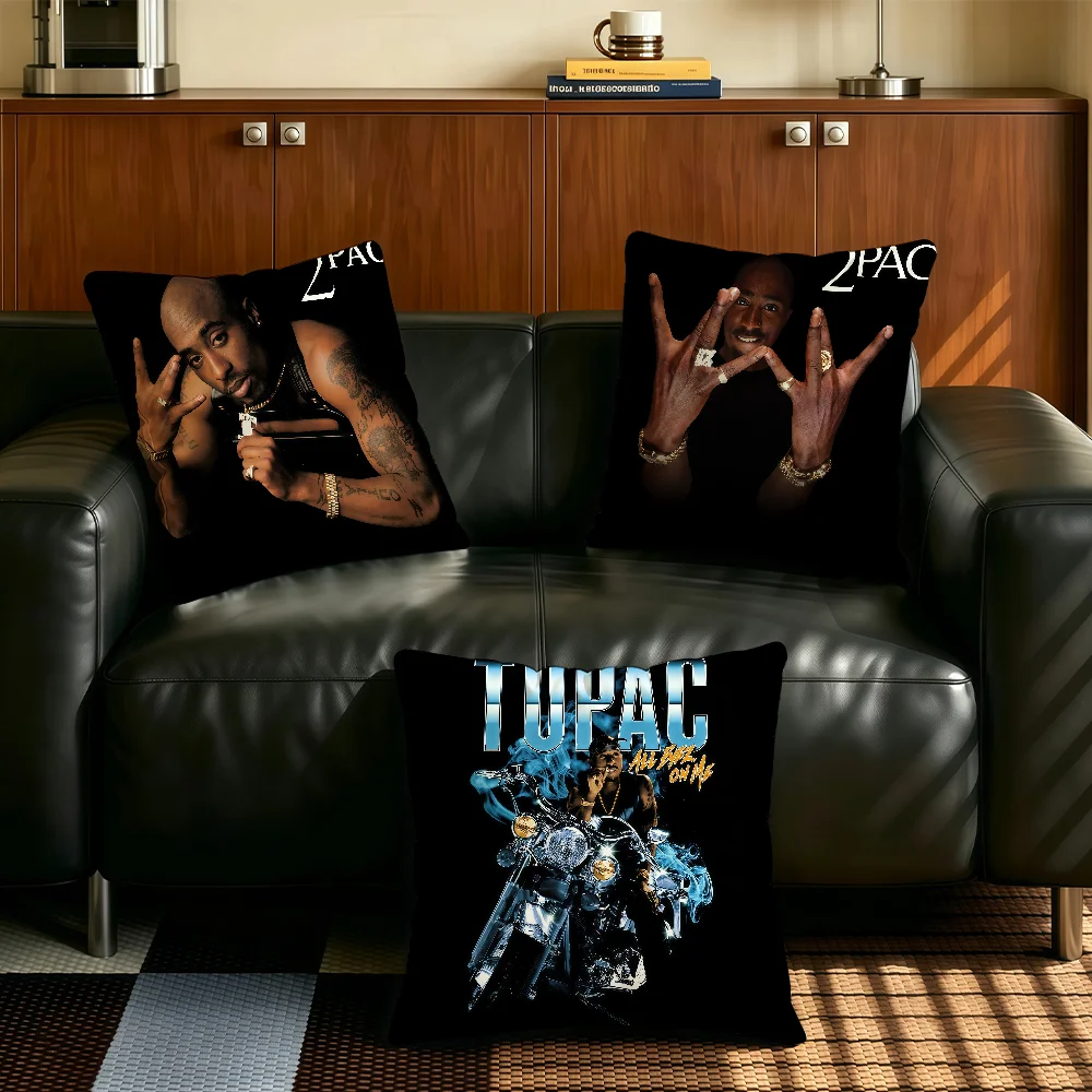 Rapper 2Pac T-Tupac S-Shakur cushion cover Anti-dustmite Sofa Cushion Decorative Office Cover Lounge Area Indoor & Outdoor Use