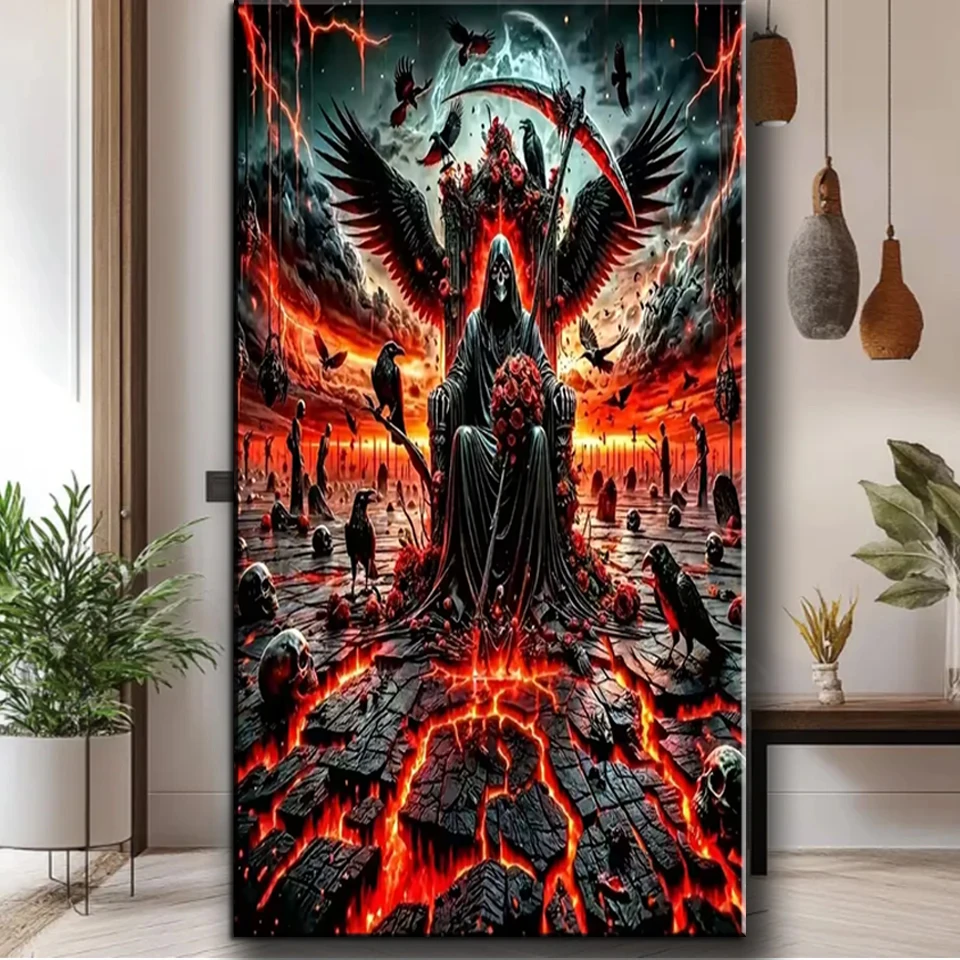 Alien Demon King Diy Diamond Painting Full Round Square Diamond Art Mosaic Jewelry Cross Stitch Christmas Gift Anime Home Decor