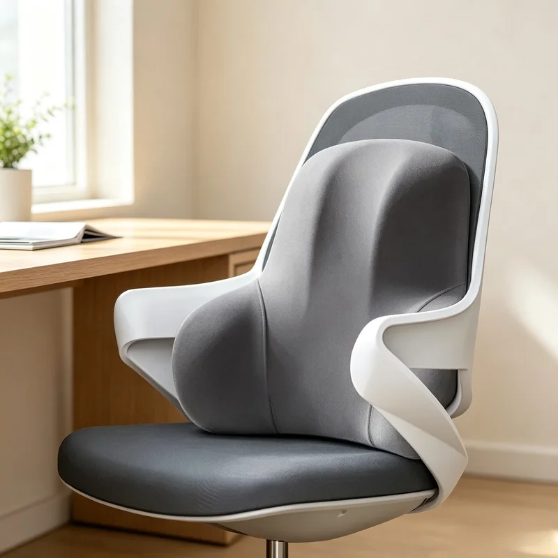 Memory Foam Ergonomic Lumbar Support Cushion, Waist Pain‑Relief Pillow for Office Gaming Chair, Car and Postpartum Use