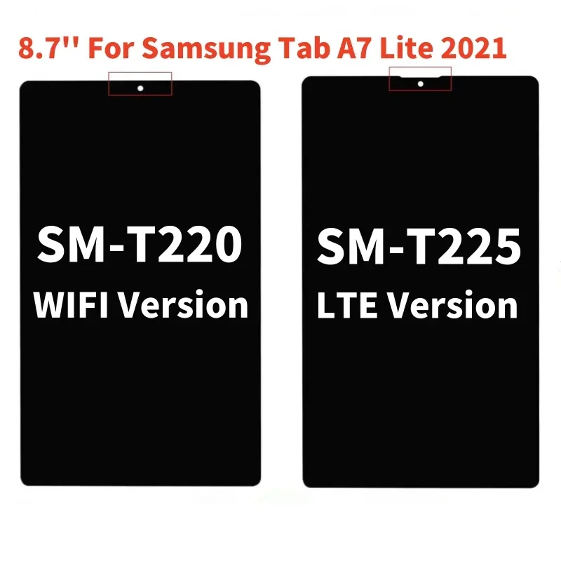

8.7" For Samsung Galaxy Tab A7 Lite 2021 LCD T220 T225 SM-T220 SM-T225 Display Screen Touch Digitizer Assembly Replacement