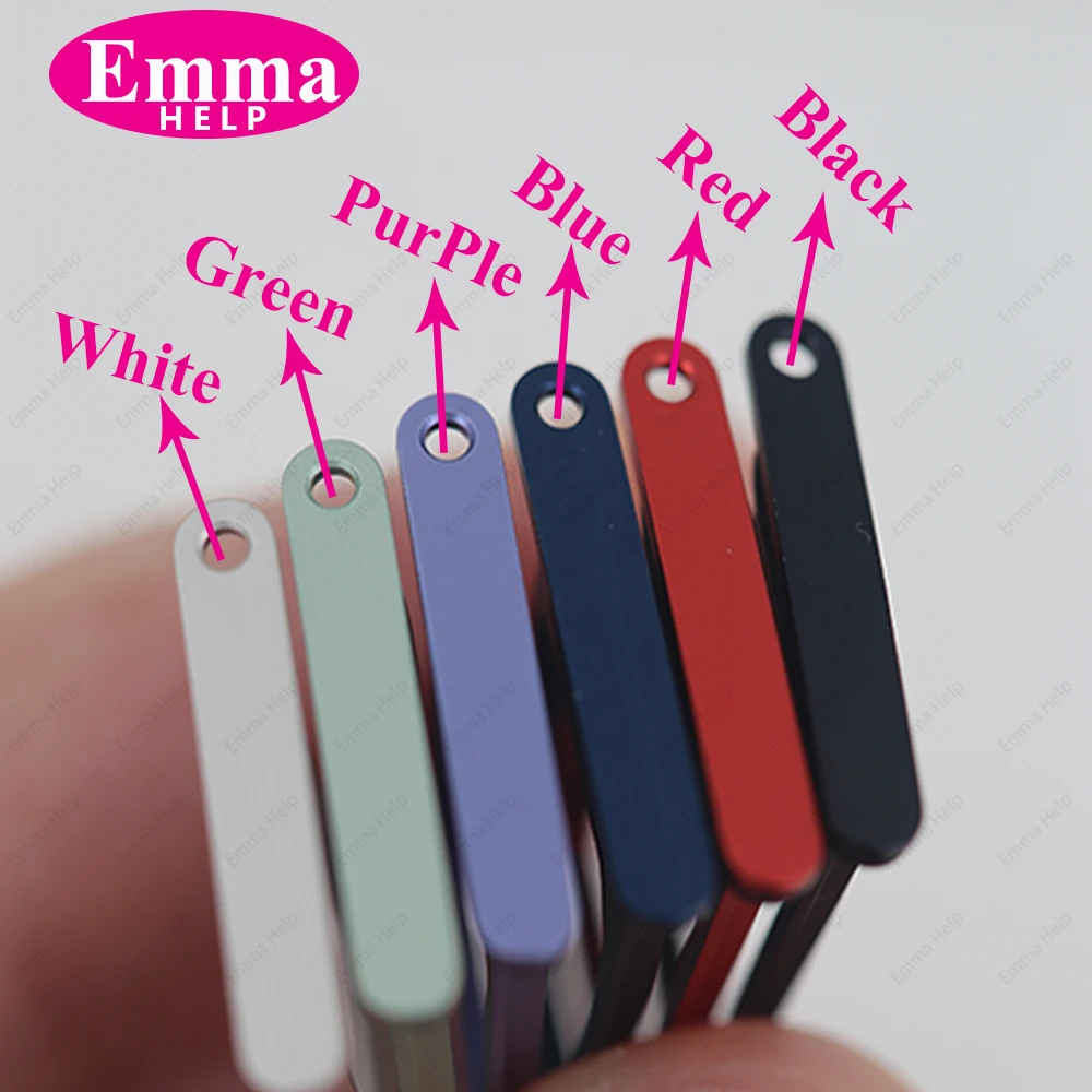 EmmaHelp 6pcs Single / Dual SIM Card Tray for iphone 11 11pro 12pro max 12 13 Pro Max 14 Plus SIM Card Holder 6 Color Mixes