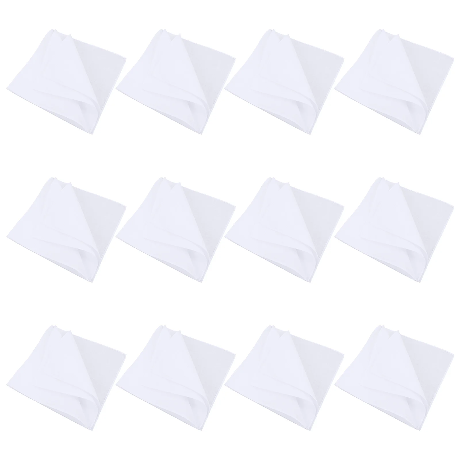 12 pezzi fazzoletti asciugamano quadrato quadrato bianco puro per dipingere asciugamani per dipingere regali leggeri e durevoli