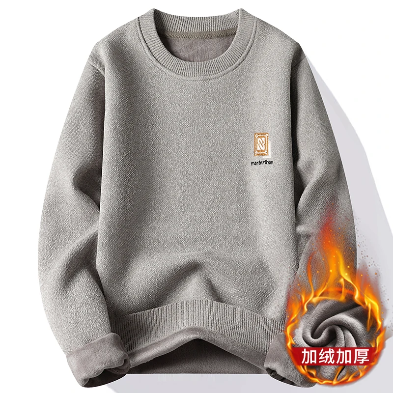 

Sweater For Men Men's Clothing Streetwear Male Pullovers Spring Fashion Autumn Men's Sweat-shirt Knit Casual Hombre Warm Solid