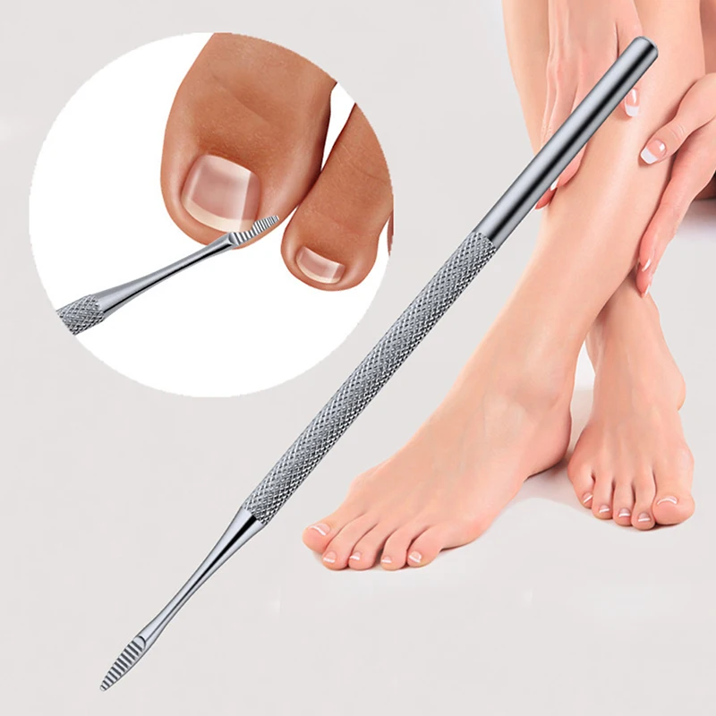 2 pezzi gancio incarnito Double Ended incarnite correzione alluce File Toe cura delle unghie strumento per la cura dei piedi Manicure Pedicure unghie dei piedi