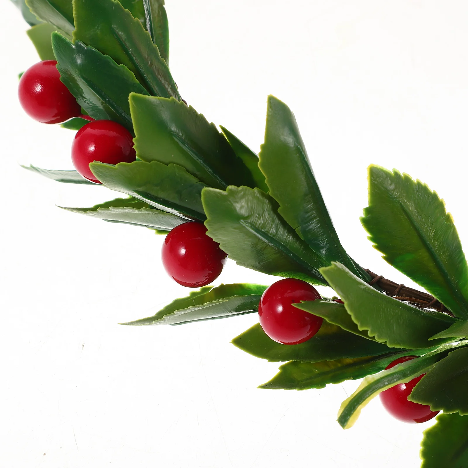 Corona de imitación con bayas, decoración navideña hecha a mano para puerta, colgante de pared para vacaciones, accesorio para tocado de novia y dama de honor