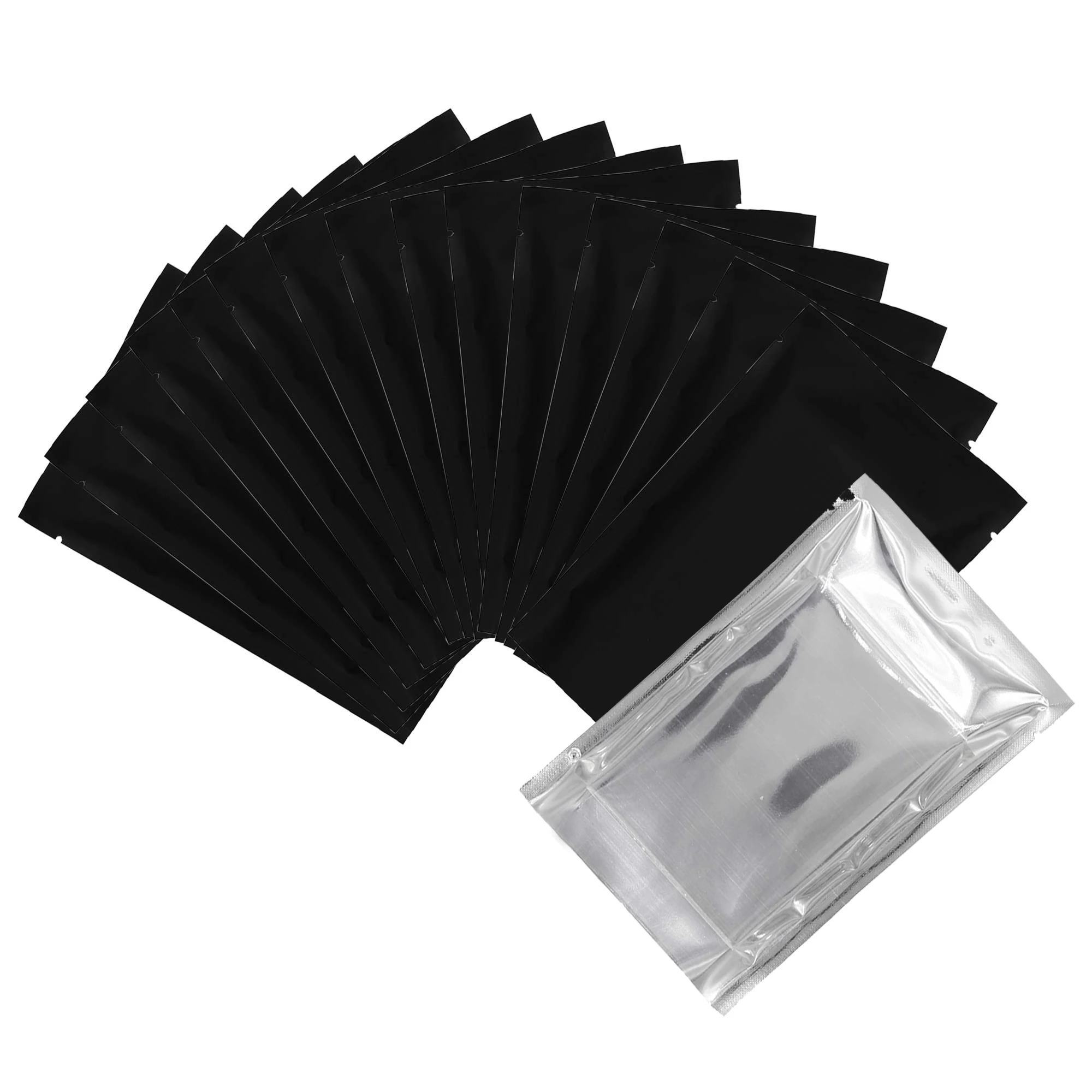 

100Pcs Open Top Clear Front Packaging Pouch Food Grade Heat Seal Vacuum Mylar Bag with Clear Window