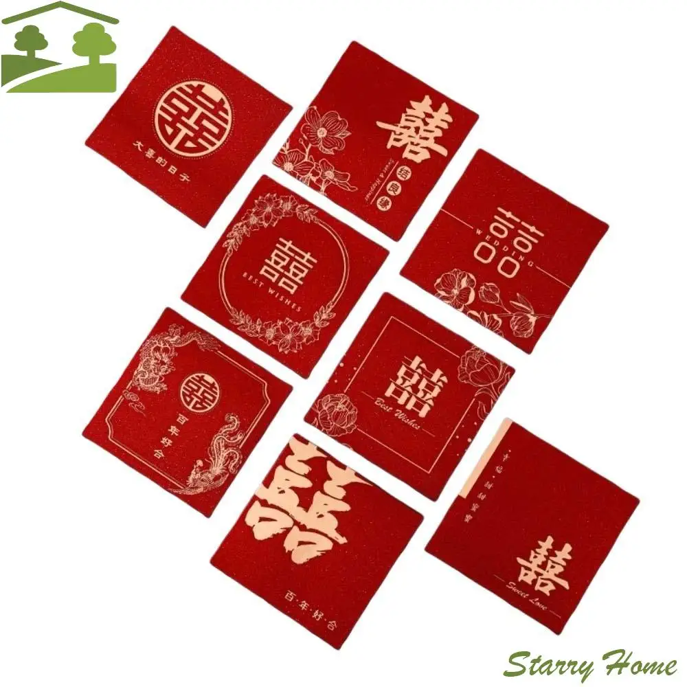 الحصان الصيني سنة صغيرة السنة الجديدة المغلف الأحمر الورق الصلب سميكة مغلفات المال الصينية 8 قطعة حزمة مختلطة الذهب الساخن الأحمر