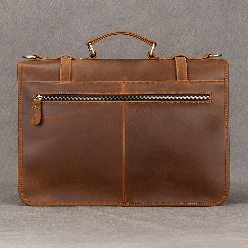 Luxury Designer Leather Briefcase Mans Male Genuine Leather Business Bag Brown Leather Briefcase Bag For Laptop Notebooks