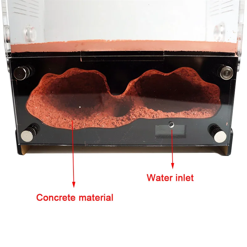 Concrete Ant Farm Acrylic Ant Nest with Hunting Area Unlimited Expansion Ant House Pet Anthill Workshop Moisturizing Insect Box