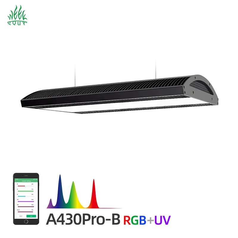 Week Aqua A430Pro LED Aquarium Light RGB UV Full Spectrum 120W