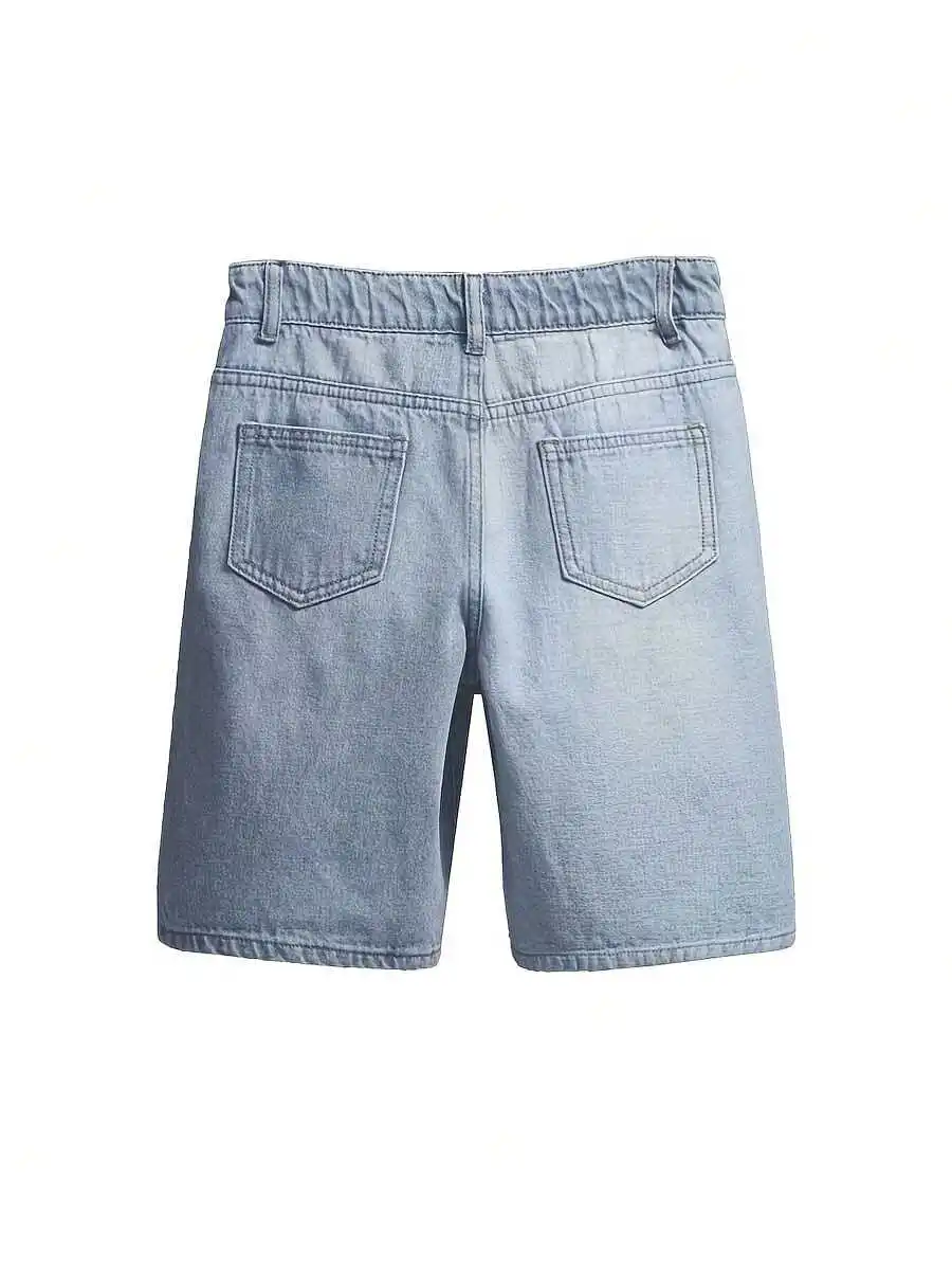 

Mens Denim Shorts Stretch Fit Casual Jean Shorts Light Wash
