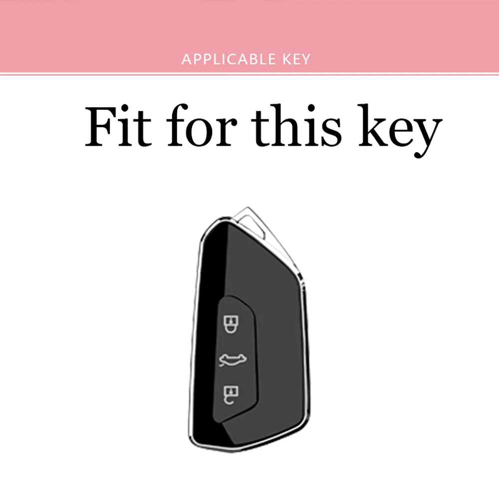 Fashion TPU Car Key Case For VW Volkseagen Golf 8 MK8 ID.3 ID.4 Cupra Skoda Octavia A8 SEAT Leon MK4 2020 2021 Formentor Tarraco - Image 2