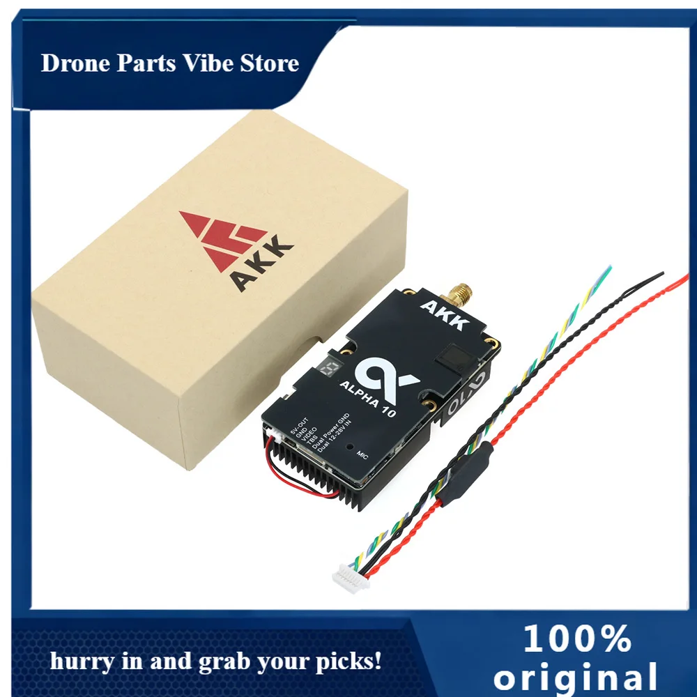 

APAKK Alpha 10 10W VTX 4.9G 5.8GHz 10W 7W 5W 3W 1W Power Switchable FPV Video Transmitter Power Switchable for RC Drone FPV Raci