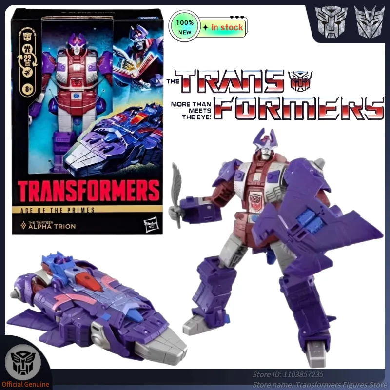 ของเล่นหุ่นยนต์ทรานส์ฟอร์เมอร์ของแท้ใหม่เอี่ยม อายุแห่งไพรม์ วี-อัลฟ่า ไตรออน G1 ฟิกเกอร์แอคชั่นจากภาพยนตร์การ์ตูนอนิเมะ โมเดลขยับได้ ของขวัญ