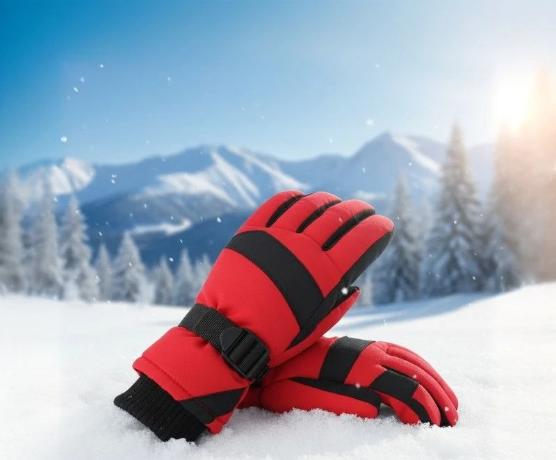 Men's Ski Gloves Waterproof Insulated Winter Thermal Gloves with Grip, Windproof for Snowboarding Cycling